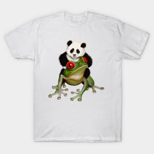 Tiny Panda Riding a Frog T-Shirt